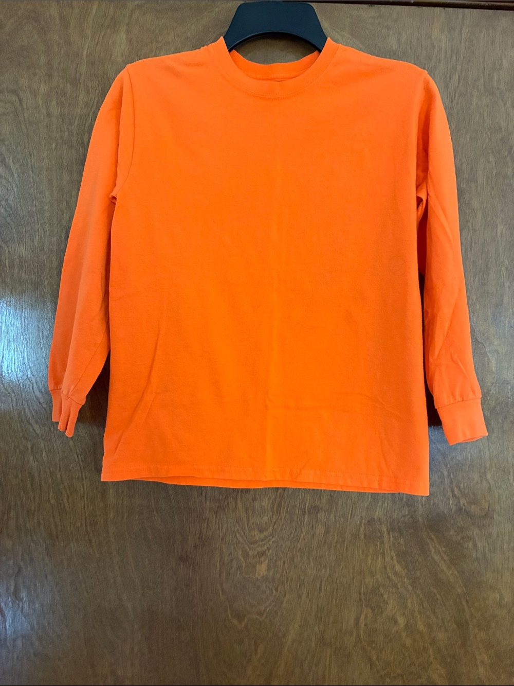 Fruit of the Loom Kids Long-Sleeve Crewneck Shirt Size Large - Orange